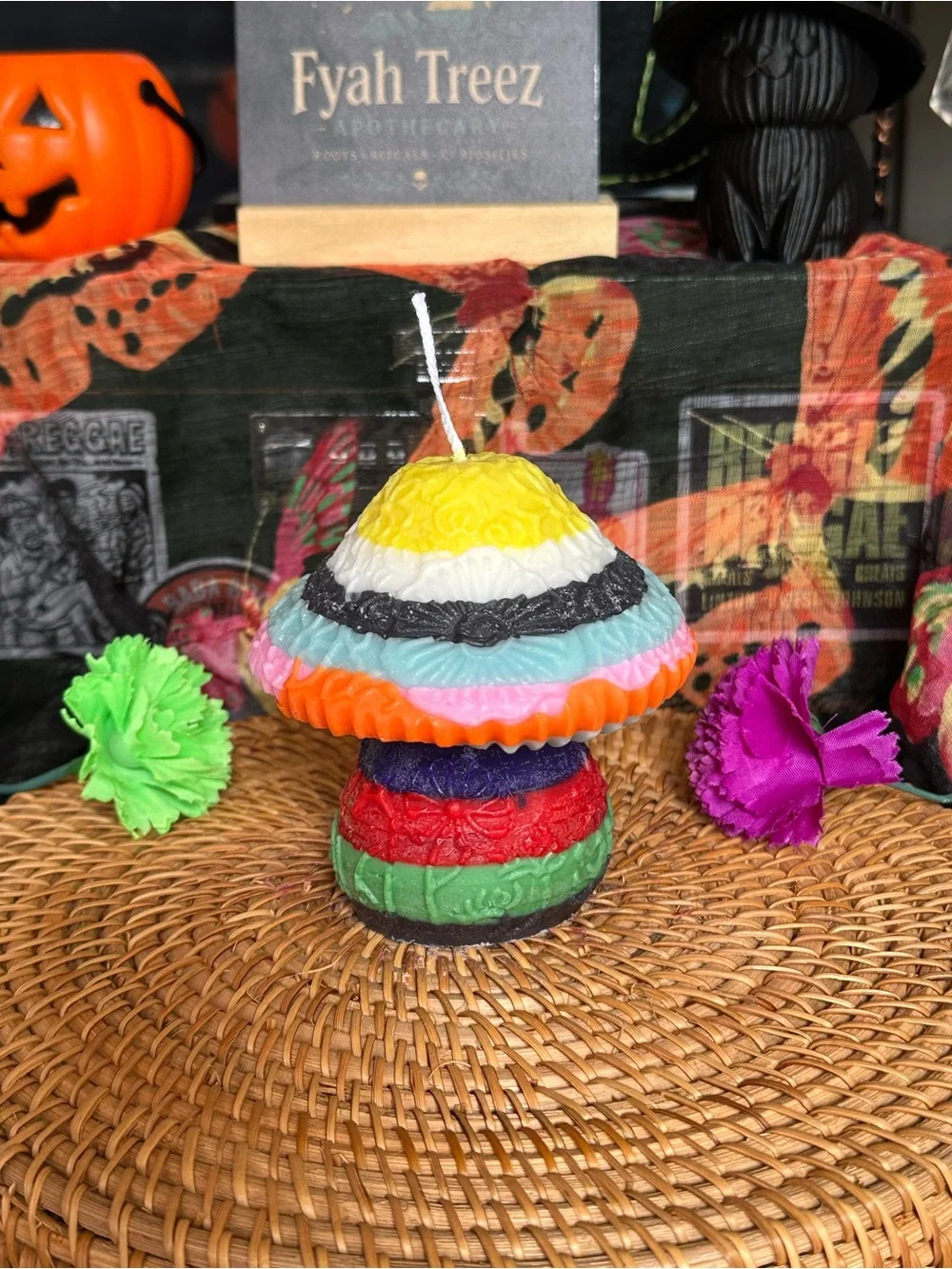 Magic Cauldron Toadstool Candle